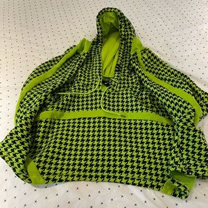 Beyoncé I’ve Park Adidas line - rare houndstooth sweater (green/black).